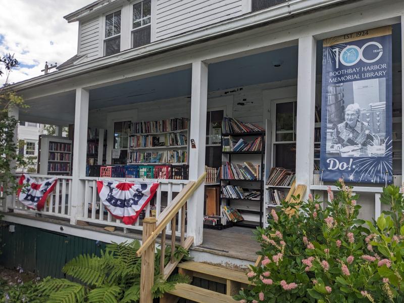 Porch sales enabled Friends of the Library to donate $12,000 to BHML during COVID. CANDI JONETH/Boothbay Register