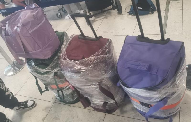 The Ukrainian family’s life possessions. Sedney said the Ukrainian mother took this photo. Courtesy of Damian Sedney