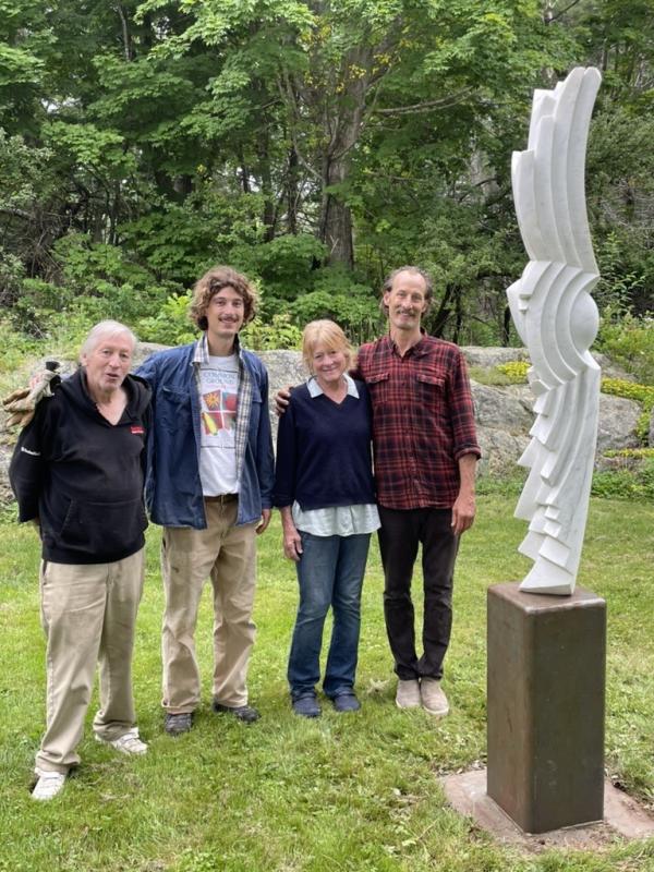 BRST board members Bill Royall and Joseph DiMauro, Diana Kerr and Chris Lewis post-installation. Courtesy of Diana Kerr
