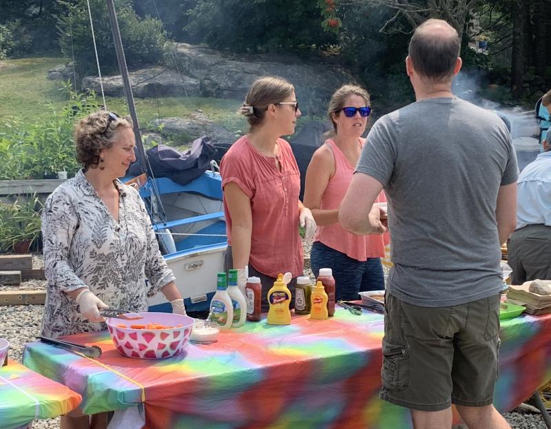 Volunteers helped organize Boothbay Sea and Science Center’s end of camp barbecue, held Aug. 16. BILL PEARSON/Boothbay Register