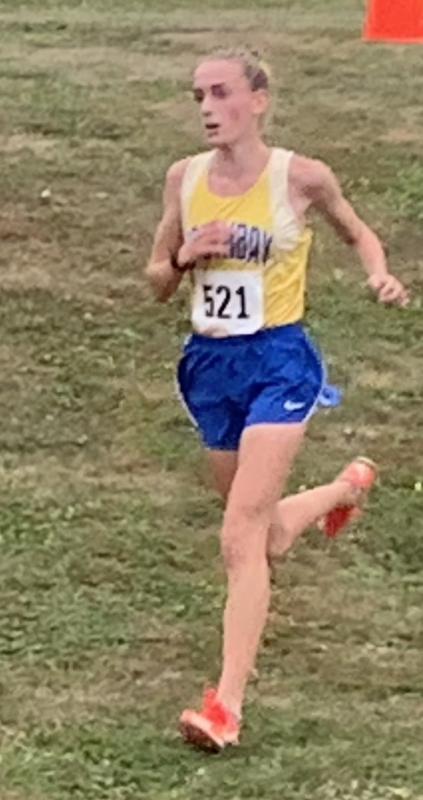 Karen Higgins won the girls meet. BILL PEARSON/Boothbay Register A girl runner.