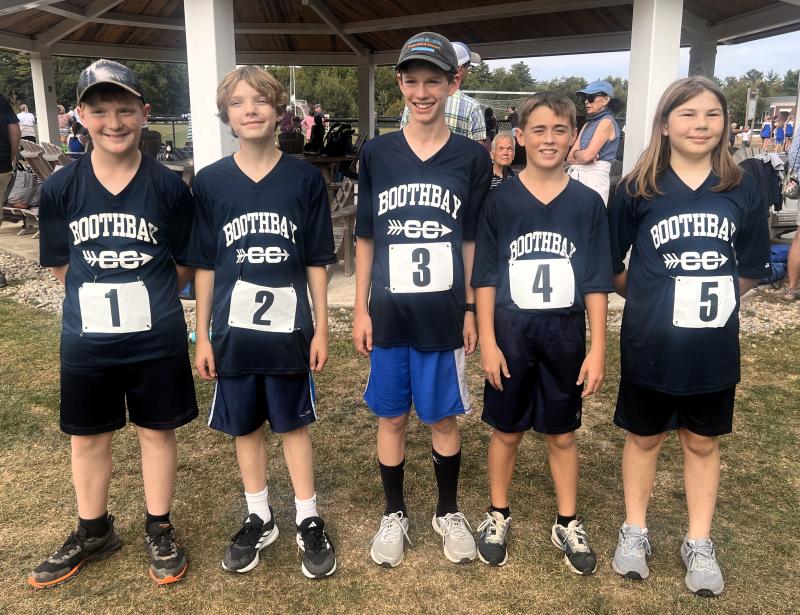 From left, Austin Chryplewicz, Harrison Clark, John Cooper, Kameron Fowlie and William Lassen. Courtesy of Barbara Crocker A posed group photo