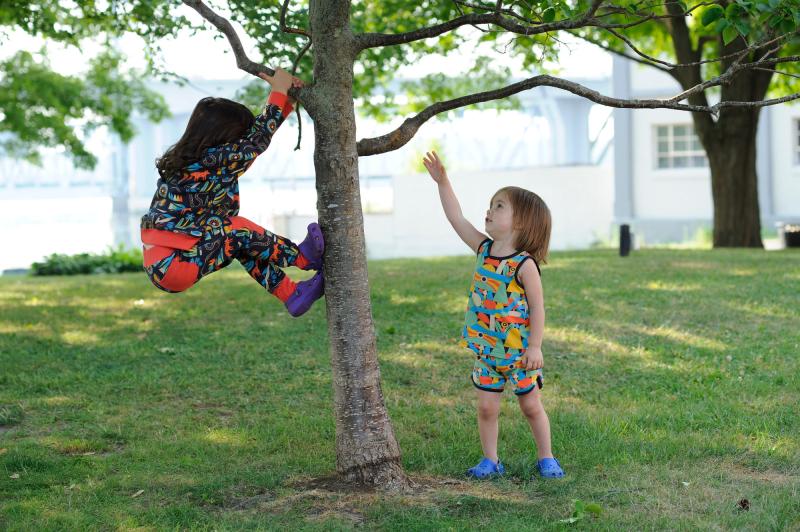 Soft, stretchy organic cotton fabric children’s clothing created by Peace House Studio in Bath, Maine. Courtesy photo peace house