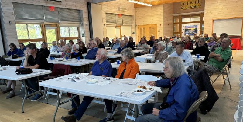 Boothbay Region Health Center's brain health presentation drew over 60 people to Bosarge Education Center at CMBG. LISA KRISTOFF/Boothbay Register Boothbay Region Health Center's brain health presentation drew over 60 people to Bosarge Education Center at CMBG. LISA KRISTOFF/Boothbay Register