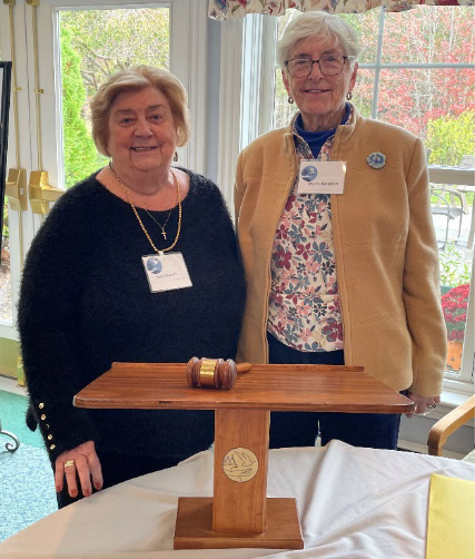 The membership elected Patty Colhoun, right, and Sally Giantris as president and vice president, respectively. Courtesy photo Colhoun and Giantris