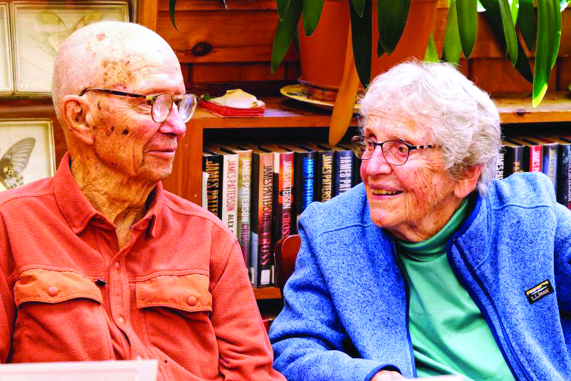 Donald Duncan and Evelyn Sherman at Duncan's 96th birthday celebration. Larry Pritchett photo Donald Duncan and Evelyn Sherman at Duncan's 96th birthday celebration. Larry Pritchett photo