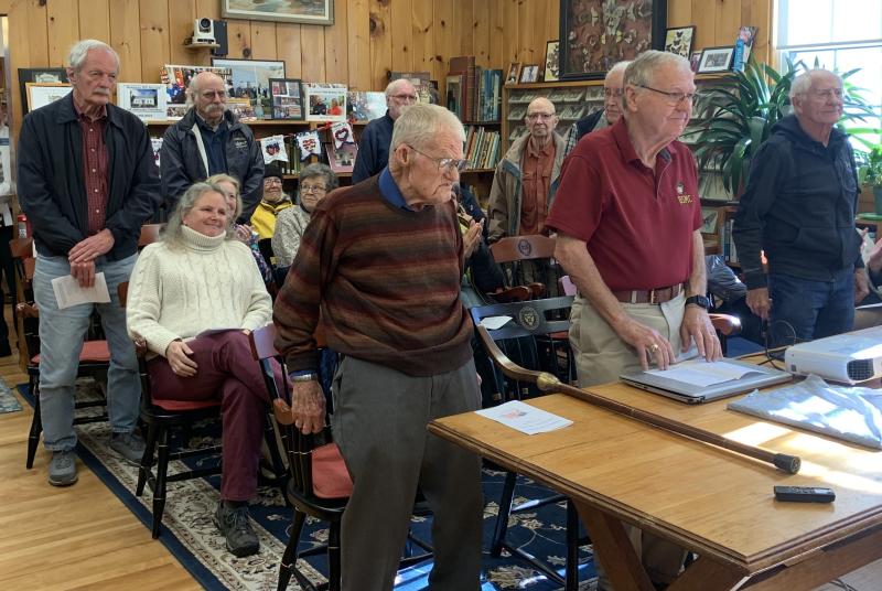 It was standing room only on Nov. 11 during Southport Memorial Libary's Veterans Day ceremony. BILL PEARSON/Boothbay Register veterans day