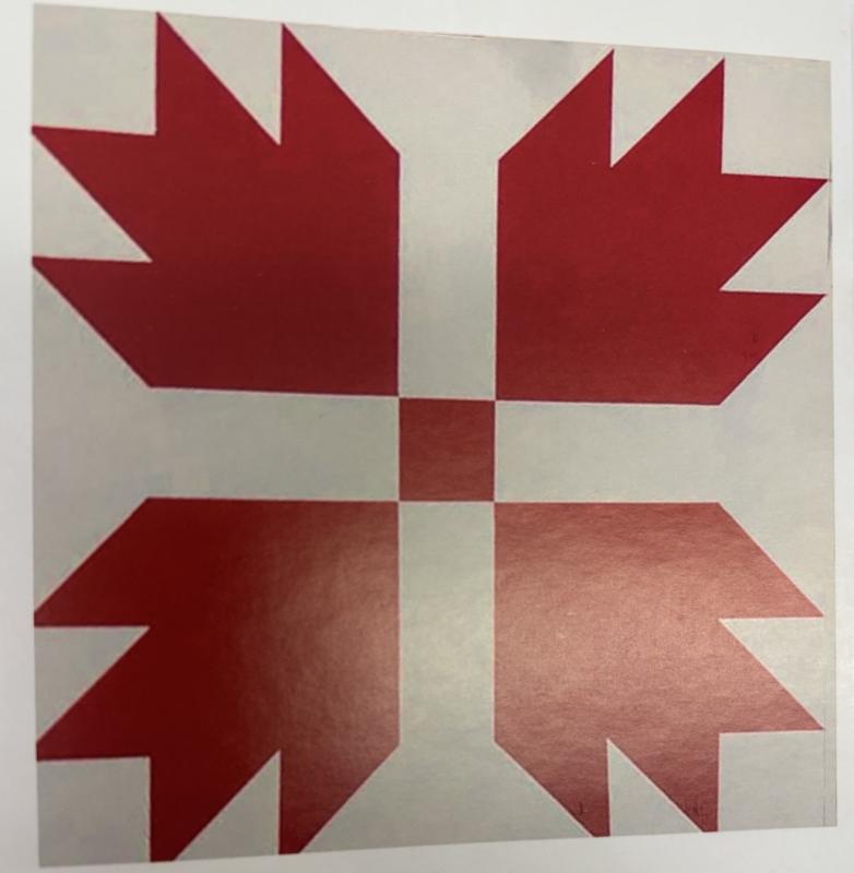 Bear Paw. From the book, "The Maine Barn Quilt Trail in Maine's High Peaks." Bear Paw. From the book, "The Maine Barn Quilt Trail in Maine's High Peaks."