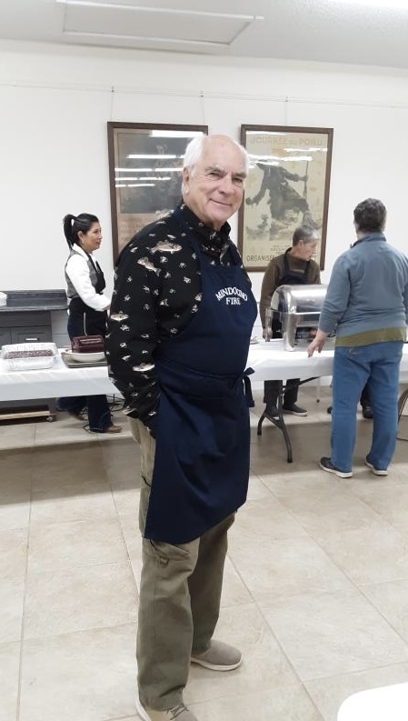 Russ Christoff volunteers for the Legion's community Thankgiving dinner. JANE CARPENTER/Boothbay Register Volunteer
