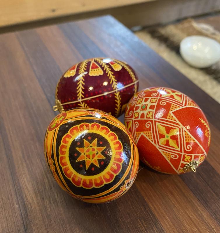 Barbara Lally's pysanky eggs. ISABELLE CURTIS/Boothbay Register ISABELLE CURTIS/Boothbay Register