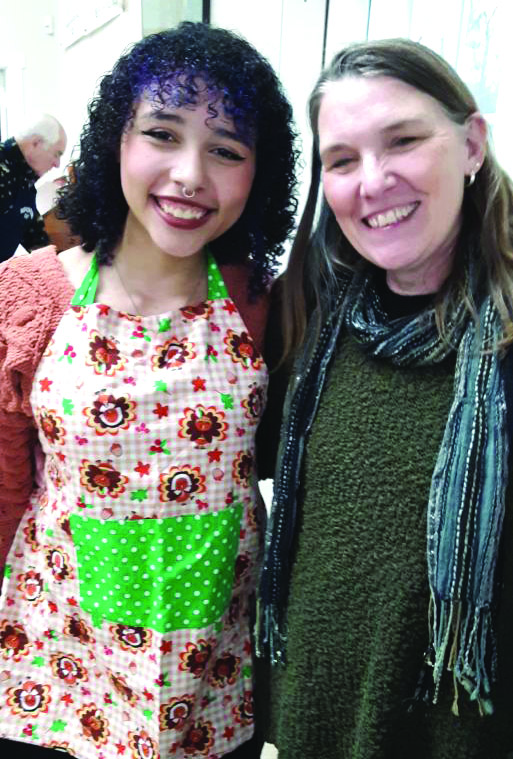Volunteers Imij Armstead, left, and her mother Gretchen. JANE CARPENTER/Boothbay Register Imij and Gretchen Armstead