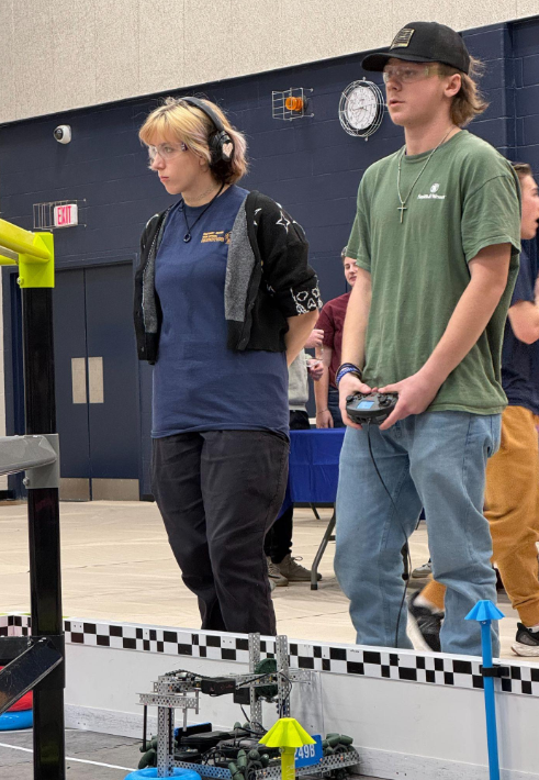 Kora McKenney and Mason Paquette await the start of their match in the Round of 16. Courtesy photo Kora McKenney and Mason Paquette await the start of their match in the Round of 16. Courtesy photo