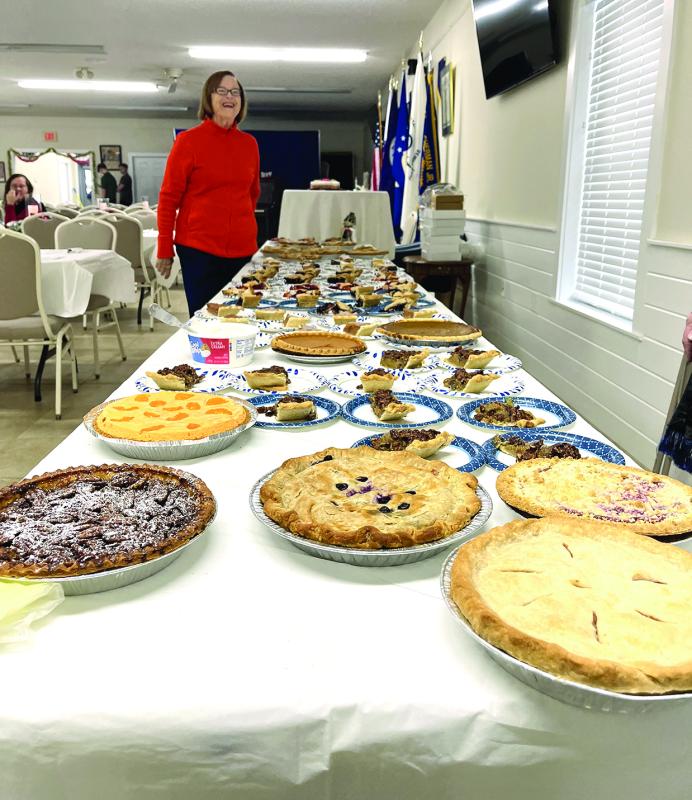 Look at the pies! Courtesy of Barb House Christmas dinner at Legion Hall