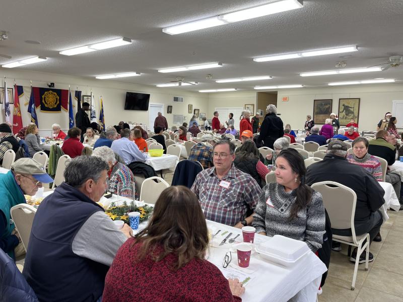 Over 150 people attended the Christmas dinner. Courtesy of Barb House Over 150 people attended the Christmas dinner. Courtesy of Barb House