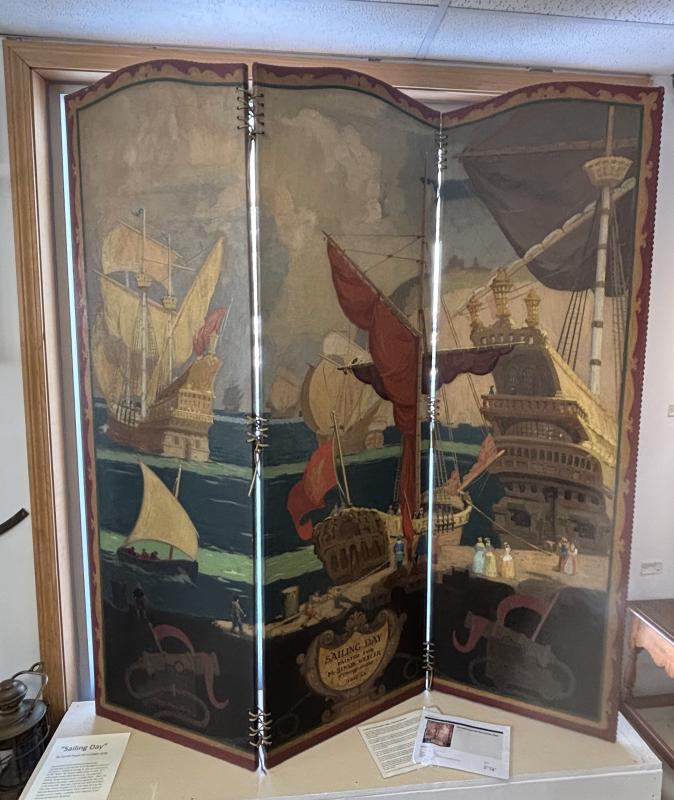 The pièce de résistance: hand-painted screen, 1931 by Carroll Thayer Berry. The pièce de résistance: hand-painted screen, 1931 by Carroll Thayer Berry.