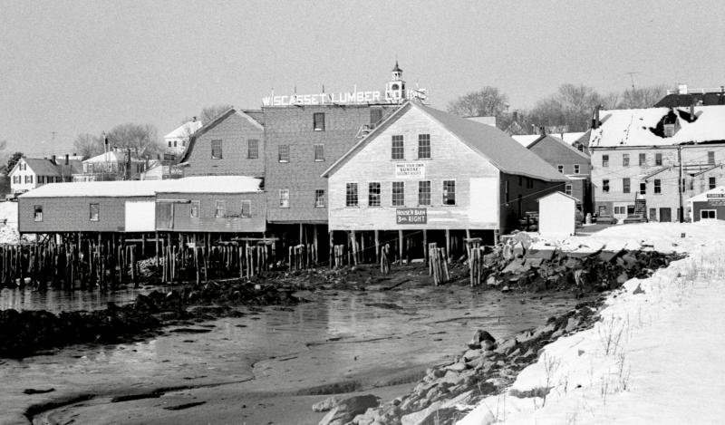 The former Wiscasset Lumber Company/Turner Center warehouse, now site of the Creamery, or Main Street, Pier. PHIL DI VECE photo The former Wiscasset Lumber Company/Turner Center warehouse now site of the Creamery Pier. PHIL DI Vece photo