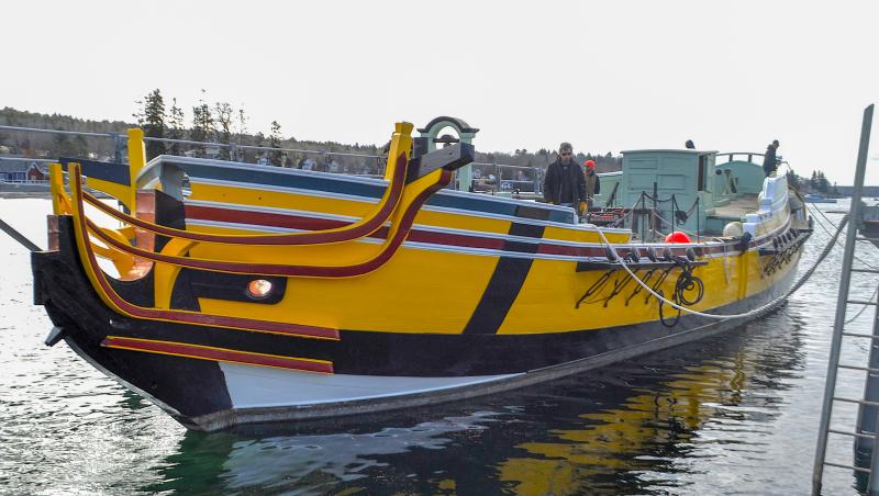 The Eleanor at the March 13 launch. FRITZ FREUDENBERGER/Boothbay Register The Eleanor at the March 13 launch. FRITZ FREUDENBERGER/Boothbay Register