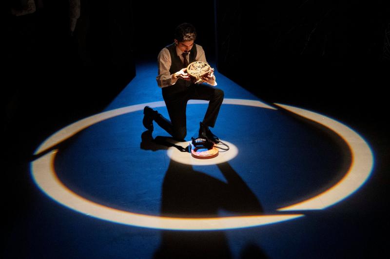 Elias Bassett (poet Rainer Maria Rilke) in "Sonnets to Orpheus." Final shows March 20 -22. Visit heartwoodtheater.org for performance details. Jenny Mayher photo Elias Bassett (poet Rainer Maria Rilke) in "Sonnets to Orpheus." Final shows March 20 -22. Visit heartwoodtheater.org for performance details. Jenny Mayher photo