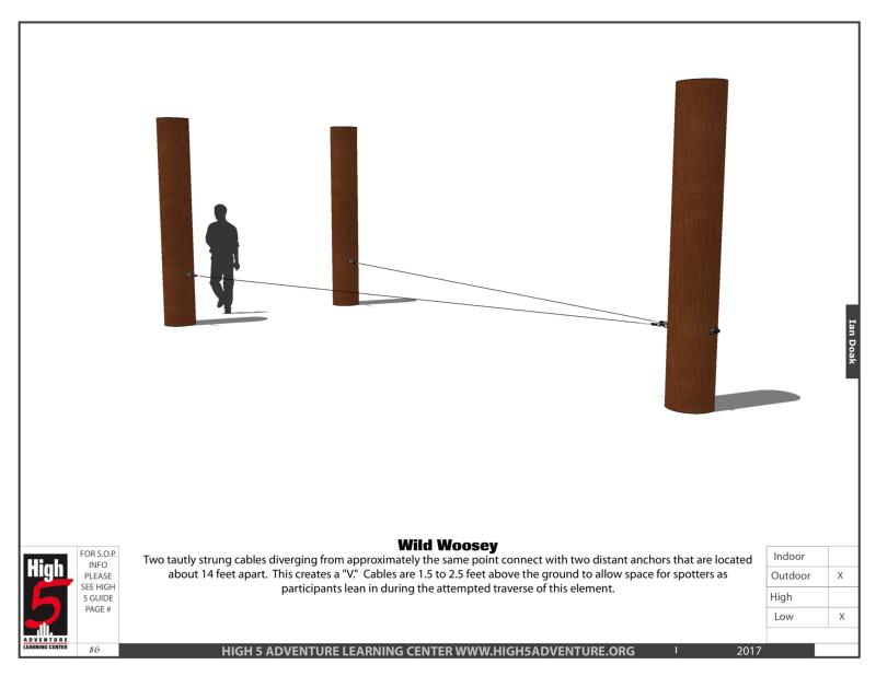 Wild Woosey. Courtesy of High 5 Adventure Learning Center Courtesy of High 5 Adventure Learning Center