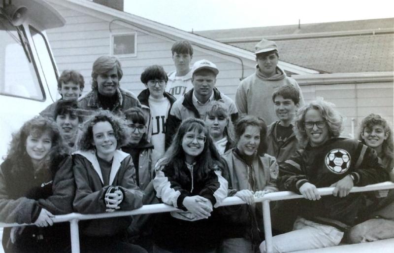 The 1990 inaugural class of Bigelow’s high school program, which would later be renamed Keller BLOOM after founder Maureen Keller. Courtesy of Bigelow Laboratory for Ocean Sciences The 1990 inaugural class of Bigelow’s high school program, which would later be renamed Keller BLOOM after founder Maureen Keller. Courtesy of Bigelow Laboratory for Ocean Sciences.