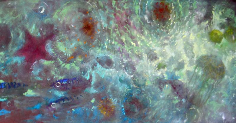 "Bioluminations" by artist and Waldo volunteer Chris Augusta. "Bioluminations" by Chris Augusta