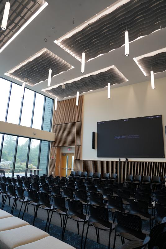 An interior view of the Harold Alfond Center for Ocean Education and Innovation. Courtesy of Bigelow Laboratory for Ocean Sciences An interior view of the Harold Alfond Center for Ocean Education and Innovation. Courtesy of Bigelow Laboratory for Ocean Sciences