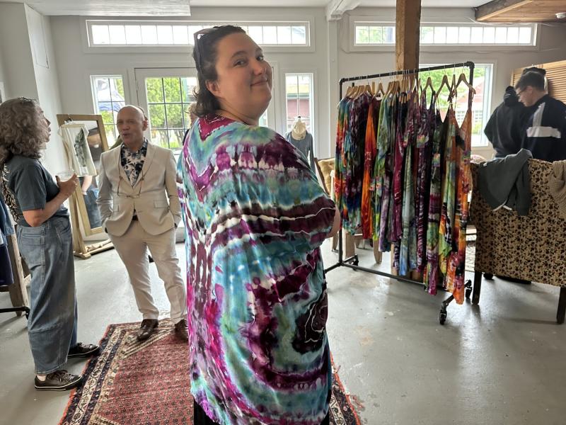 Mitchell & Co. attendee models one of Janessa Garrett's fashions. Courtesy of Morgan Mitchell Mitchell & Co.
