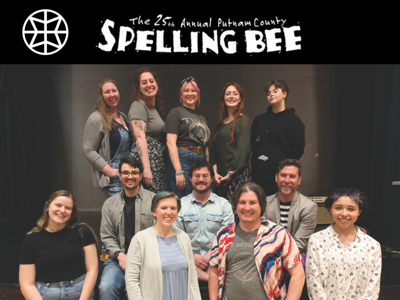 'Spelling Bee' cast, back from left: back row: Kjirsten Flores, Eliana Goldberg, Merle MacFarlane, Honora Boothby, Rachael Schustermiddle, Cameron Kinney, Niall Lessard, Soren Barker; front: Anne Fanelli, Emily Sue Barker, Roosevelt Bishop, Imij Armstead. Missing: Joe Lugosch and Kimberly Nutt. Courtesy of Susan Hodder 'Spelling Bee' cast, back from left: back row: Kjirsten Flores, Eliana Goldberg, Merle MacFarlane, Honora Boothby, Rachael Schustermiddle, Cameron Kinney, Niall Lessard, Soren Barker; front: Anne Fanelli, Emily Sue Barker, Roosevelt Bishop, Imij Armstead. Missing: Joe Lugosch and Kimberly Nutt. Photo courtesy of Susan Hodder