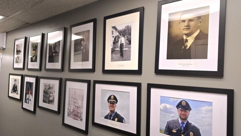 Boothbay Harbor Police Department honors station history with a new memorial wall. Courtesy of Doug Snyder Courtesy of Doug Snyder