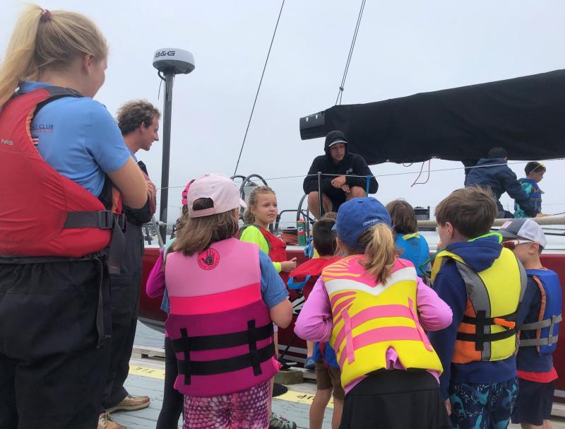 The Wahoo crew invited young sailors onboard and gave some lessons. Courtesy of Dan Zajdel The Wahoo crew invited young sailors onboard and gave some lessons. Courtesy Dan Zajdel