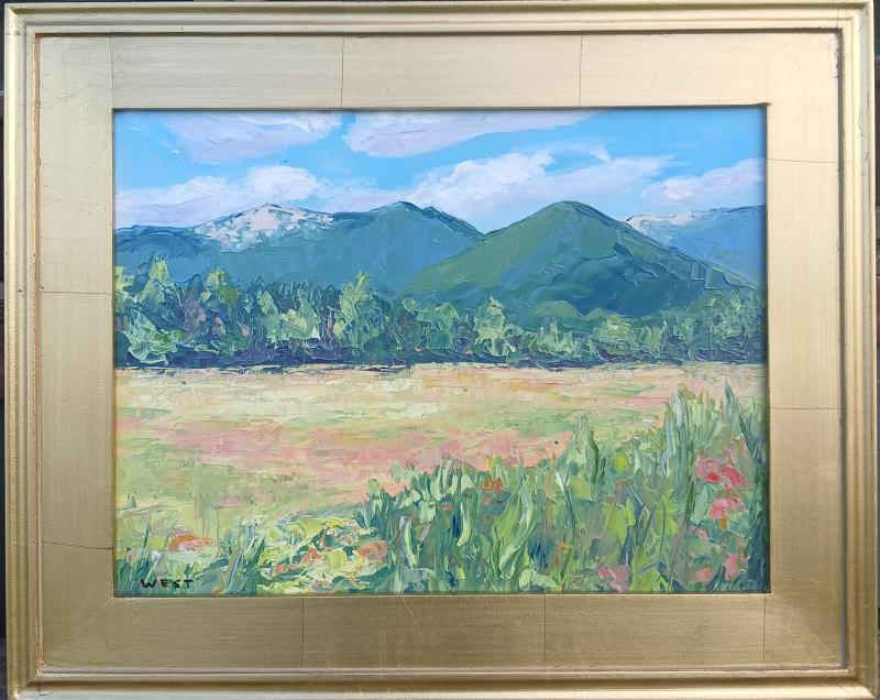 Nora West's award-winning plein air work: "Mountain Magic."