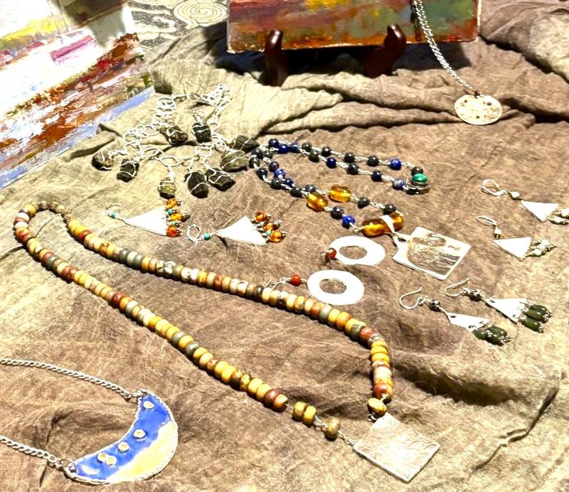 A mere sampling of Jennifer's jewelry. LISA KRISTOFF/Boothbay Register A mere sampling of Jennifer's jewelry. LISA KRISTOFF/Boothbay Register