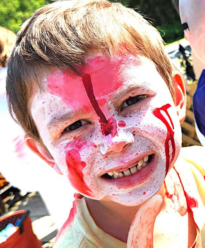 Six-year-old Marcus Sidelinger of Damariscotta, son of Sarah and Nate Sidelinger who both grew up in New Harbor, is way too cute to be a Zombie. But Marcus appeared on the “New Harbor Zombies” float anyway in Saturday’s traditional Olde Bristol Days Parade. Courtesy photo Sidelinger