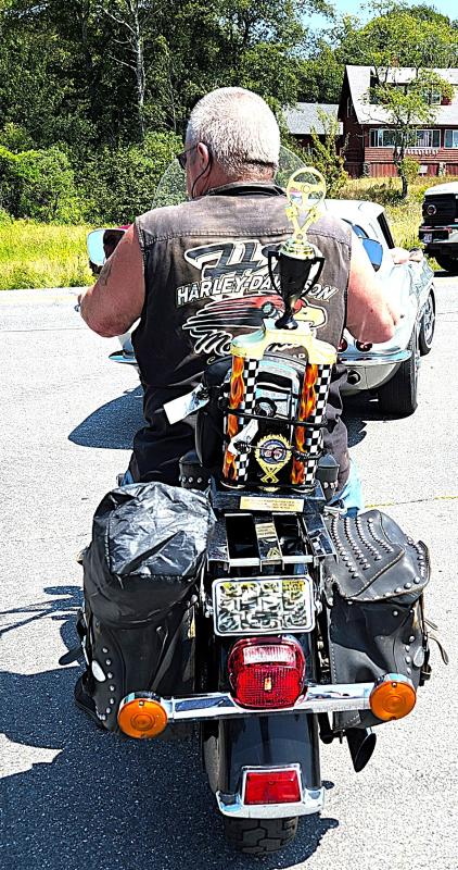 John Kenipick of Waldoboro takes home the Outstanding Motorcycle trophy for his 1995 Harley Davidson entry. Courtesy photo Motorcycle