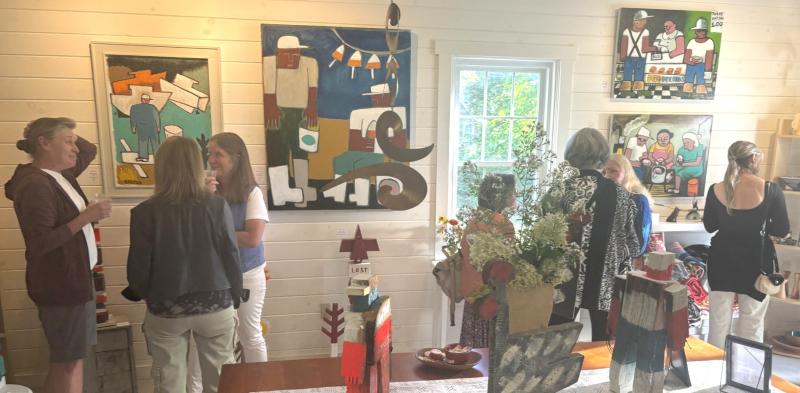 Guests at Kerr + Jones opening reception Sept. 17. LISA KRISTOFF/Boothbay Register Guests at Kerr + Jones opening reception Sept. 17. LISA KRISTOFF/Boothbay Register