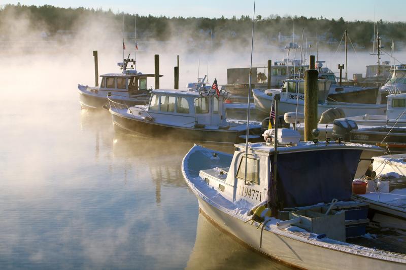 Wednesday morning, Jan. 22, with the air temperature hovering at 0F or below, our stalwart photographer Steve Edwards braved the weather to capture these sea smoke scenes around Boothbay Harbor. STEVE EDWARDS/Boothbay Register