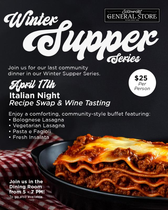 Italian Night at Southport General Store