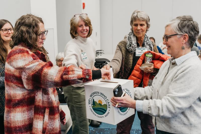 Local women cast their votes to support community organizations. Melissa Keyser photo