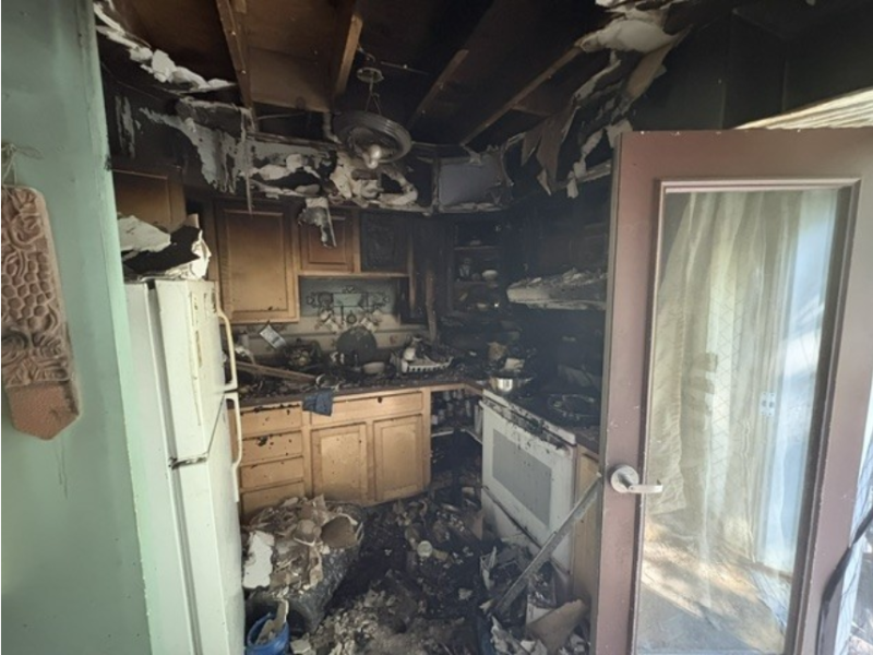 Interior of Campbell apartment fire. Mark Sullivan photo