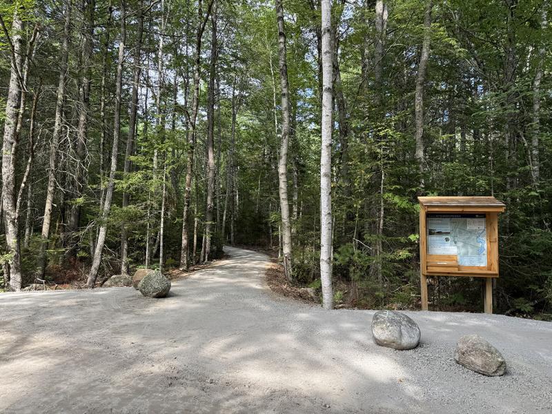 Designed to welcome visitors of all abilities, the new packed stone-dust trail at Keyes Woods Preserve offers a gently graded loop through the woods. Courtesy of Coastal Rivers