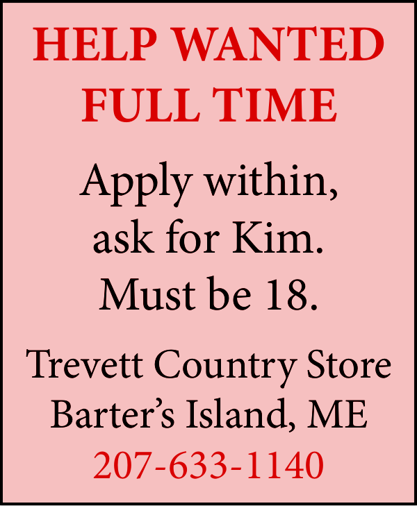 Help Wanted Ad -  Full Time