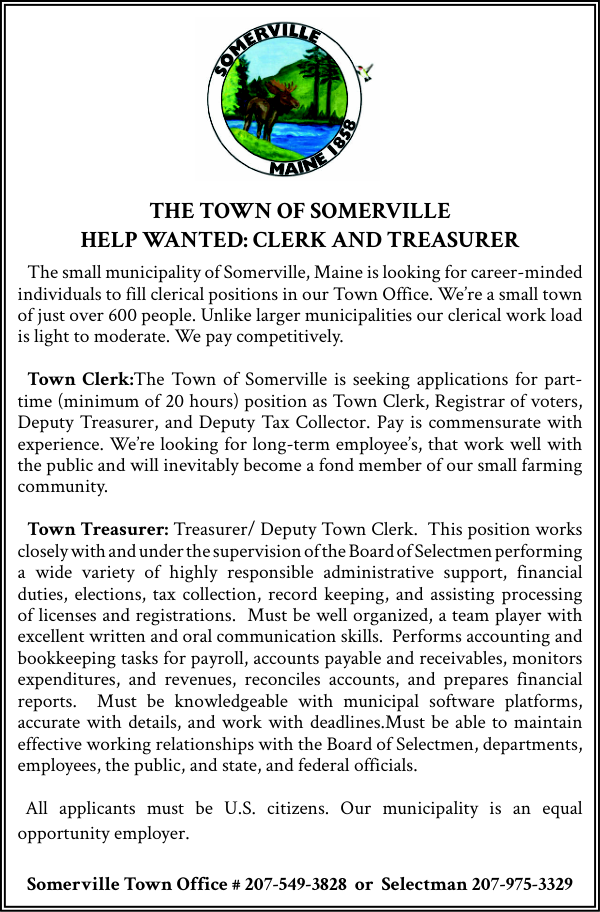 Town of Somerville Clerk and Treasurer 
