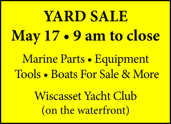 Marine Parts & Equipment Yard Sale 