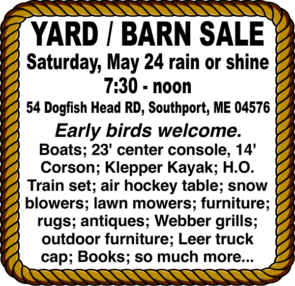 MEMORIAL DAY BARN SALE
