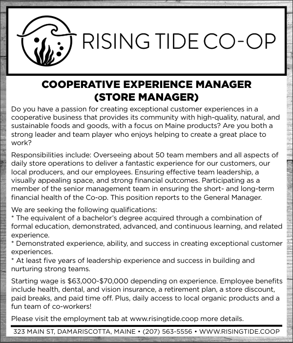 Rising Tide Experienced Store Manager
