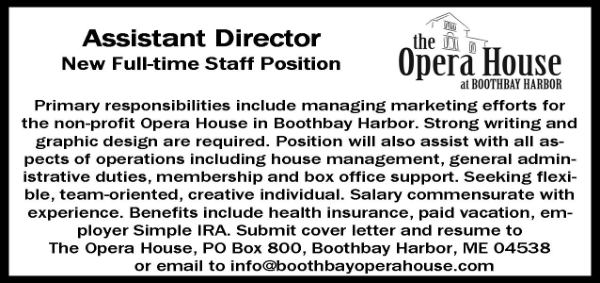 Assistant Director Boothbay Habor Opera House