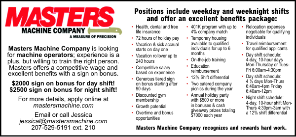 Masters Maching Machine Operators 
