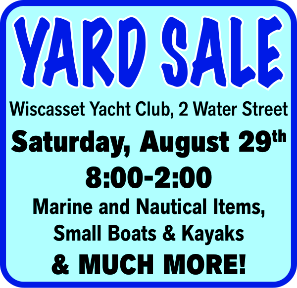 Wiscasset Yacht Club Yard Sale 