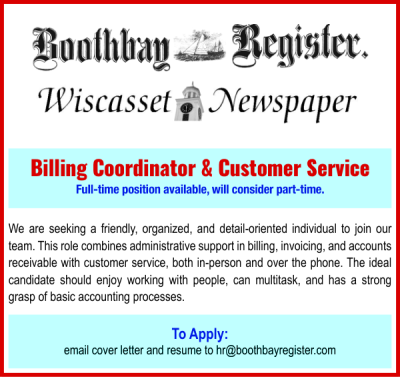 Billing Coordinator and Customer Service