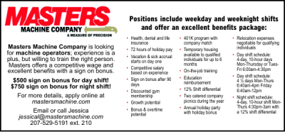 Masters Maching Machine Operators 